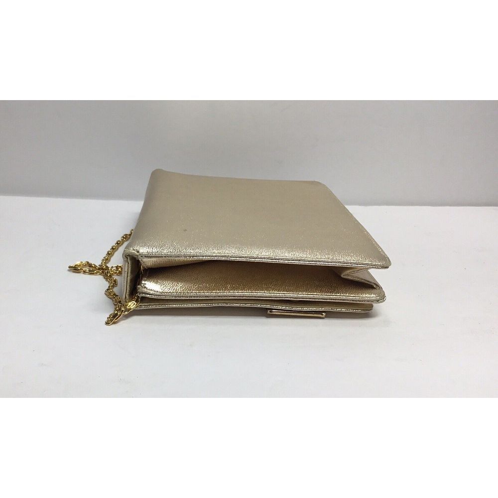 Vintage Miss Lewis‎ gold purse Handbag clutch shoulder bag gold chain Strap - Picture 3 of 9